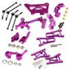 GTBRacing CNC Aluminum 1/10 RC Car HPI RS4 3 Evo Nitro Suspension Arms,C Hubs,Steering,Driveshaft Set Upgrade Part (Purple) view 1