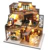 Spilay DIY Miniature Dollhouse Kit with Wooden Furniture,1:24 Scale Mini House with Dust Proof Cover & Music Box,Best Valentine's Day (M2132) view 1