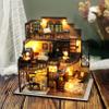 Spilay DIY Miniature Dollhouse Kit with Wooden Furniture,1:24 Scale Mini House with Dust Proof Cover & Music Box,Best Valentine's Day (M2132) view 2