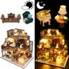 Spilay DIY Miniature Dollhouse Kit with Wooden Furniture,1:24 Scale Mini House with Dust Proof Cover & Music Box,Best Valentine's Day (M2132) view 3