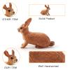 BRETOYIN Mini Rabbit Action Figures with Holes Toys Set 21PCS for Toddlers Rabbits Toys Cake Toppers Bunny Figurines Gifts for Kids Boys and Girls Doll House Accessories view 2