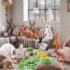 BRETOYIN Mini Rabbit Action Figures with Holes Toys Set 21PCS for Toddlers Rabbits Toys Cake Toppers Bunny Figurines Gifts for Kids Boys and Girls Doll House Accessories view 4