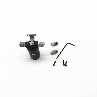 Replacement Part For RC Model Hydraulic Oil Filter Radium Speed Quiet Oil Filter For 1/12 1/14 RC Model Hydraulic Excavator Upgrade Parts - (Color: Black)