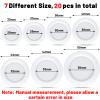 Boao 20 Pieces Piggy Bank Stopper Replacement Piggy Bank Plugs Bulk Rubber Saving Box Stopper(7 Sizes,White) view 2