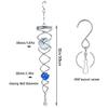 12 inch Gazing Ball Spiral Tail, Prefdo Stainless Steel Wind Spinner Stabilizer with 2 Glass Balls Prism and Hanging Swivel Hook for Outdoor Yard Garden Decoration(Royal Blue) view 3