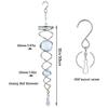 12 inch Gazing Ball Spiral Tail, Prefdo Stainless Steel Wind Spinner Stabilizer with 2 Glass Balls Prism and Hanging Swivel Hook for Outdoor Yard Garden Decoration(Clear) view 3