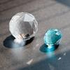 12 inch Gazing Ball Spiral Tail, Prefdo Stainless Steel Wind Spinner Stabilizer with 2 Glass Balls Prism and Hanging Swivel Hook for Outdoor Yard Garden Decoration(Lake Blue) view 2
