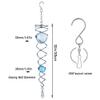 12 inch Gazing Ball Spiral Tail, Prefdo Stainless Steel Wind Spinner Stabilizer with 2 Glass Balls Prism and Hanging Swivel Hook for Outdoor Yard Garden Decoration(Lake Blue) view 3