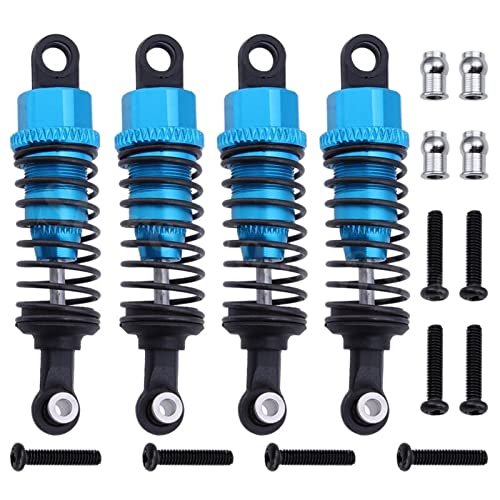 Replacement Part For 4Pcs Aluminum Shock Absorber Assembled Replacement A949-55 For 1/18 A959 RC Car A969 A979 K929 Upgrade Parts Blue - (Color: Blue)