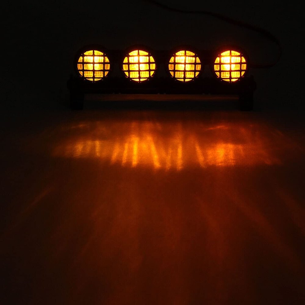 Replacement Part For Multi-function Bright LED Lamp Light Aluminum Alloy Frame For 1/10 1/8 CC01/D90/SCX10/4WD RC Model Car - (Color: Orange Yellow)
