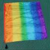 Winged Sirenny 32" Flowy Spinning Silk Flag Poi, Church Praise Prophetic Worship Adoration Dance Banner, Dance Poi Streamer, Beginners Practice Play Silk (Rainbow) view 2