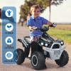 INFANS Kids Ride on ATV, 12V 4 Wheeler Quad Toy Vehicle with Music, Horn, High Low Speeds, LED Lights, Electric Ride On Toy, Battery Powered Wheels Car for Kids Over 3 Years Old (Black) view 2