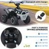 INFANS Kids Ride on ATV, 12V 4 Wheeler Quad Toy Vehicle with Music, Horn, High Low Speeds, LED Lights, Electric Ride On Toy, Battery Powered Wheels Car for Kids Over 3 Years Old (Black) view 4