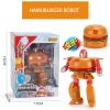 Loveyc 2 PCS DIY Food Deformable Robot Toys Pack,Hamburger French Fries Yogurt Cakes Ice Cream Transformer Robot Cube Early Educational Brain Blocks Toys Set for Adult Kids Boys Girls (Burger + Cake) view 3