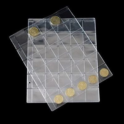 30pcs 2/3/4/20/30/42 Pockets Coin Album Pages Album Coin Tokens Commemorative Coin Medallions Badges Collection Coin (30 Pocket)