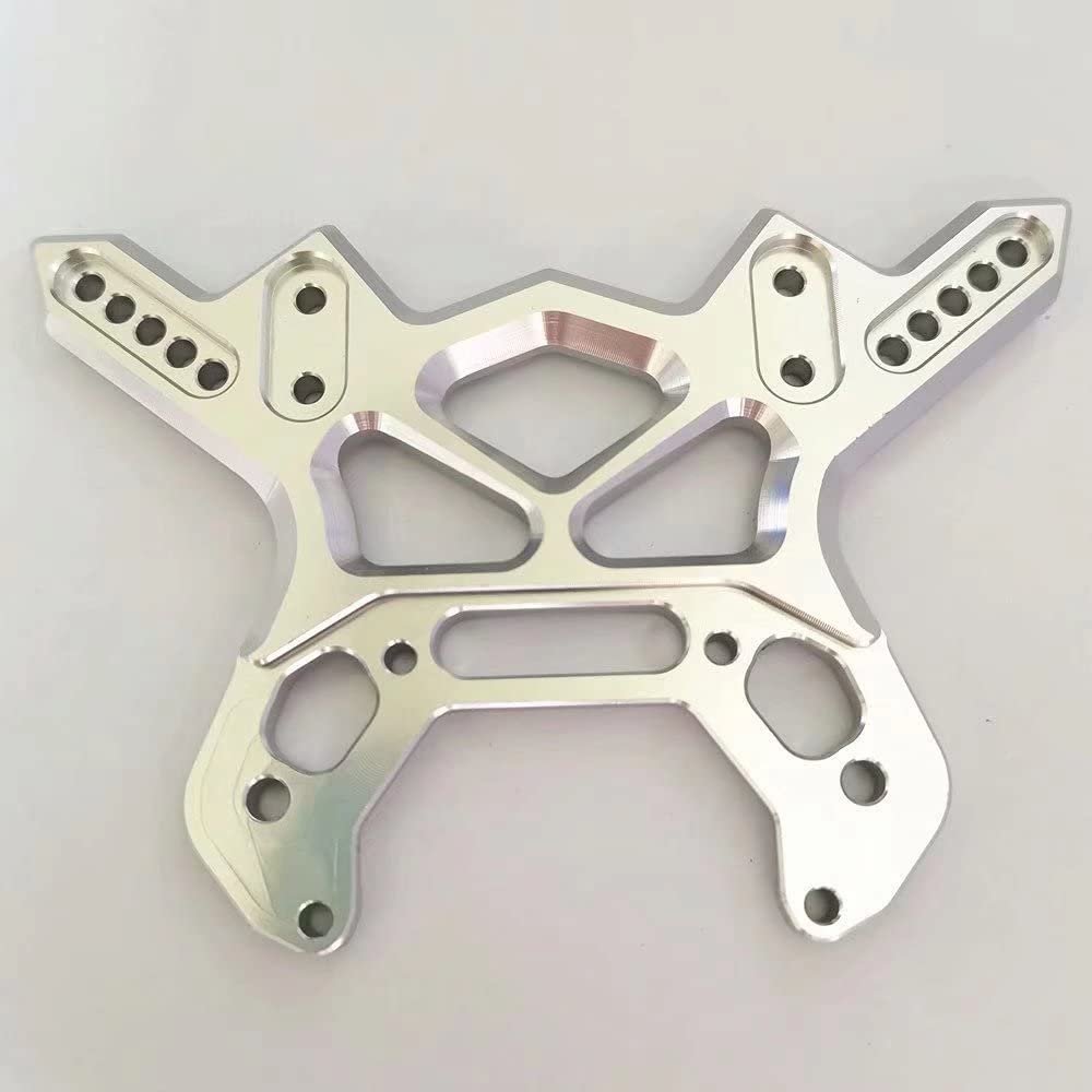 for Arrma 1/8 Kraton Talion Notorious Outcast 6S AR330220 Aluminum Mutiple Holes Ajustable Front Shock Tower Silver