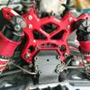 for Arrma 1/8 Kraton Talion Notorious Outcast 6S AR330220 Aluminum Mutiple Holes Ajustable Front Shock Tower Silver view 3