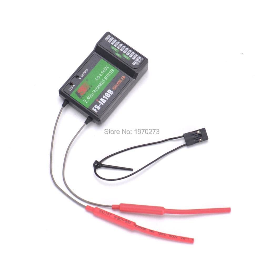 FS-IA10B Fly Sky 2.4G 10 Channel Receiver PPM Output with iBus Port Compatible with FS-i6 FS-i6S FS-i10 for Airplane