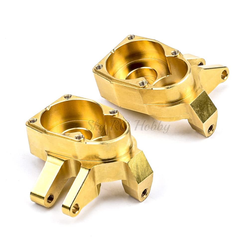 2pcs/lot Brass Counterweight Climbing Car Accessories Heavy Duty Front Steering Knuckle for 1/10 RC Car Axial Capra1.9 SCX10 III
