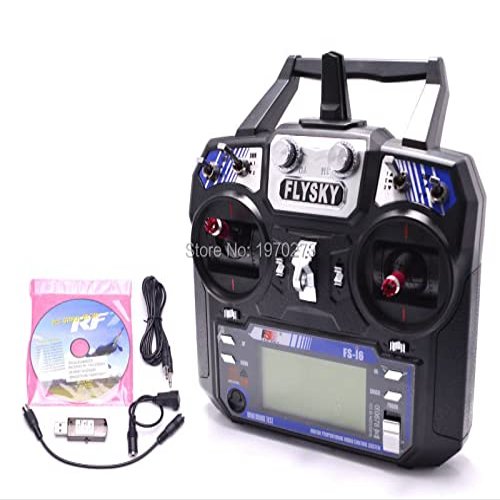 FS-i6 FS I6 2.4G 6ch RC Transmitter w/FS-iA6 Receiver with 22 in 1 USB Flight Simulator Cable for RC Quadcopter Glider