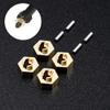4 Pcs/Set Axial 1:24 SCX24 Deadbolt AXI90081 / Wrangler AXI00002 Brass Hex Adapters 3mm Thick Upgrade Parts view 1