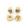 4 Pcs/Set Axial 1:24 SCX24 Deadbolt AXI90081 / Wrangler AXI00002 Brass Hex Adapters 3mm Thick Upgrade Parts view 4