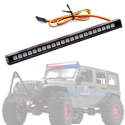 Colorful Climbing Car Flashing Light Bar Bright Roof LED Light Strap for 1/10 1:10 TRX4 Defender Axial SCX10 90046 RC Car