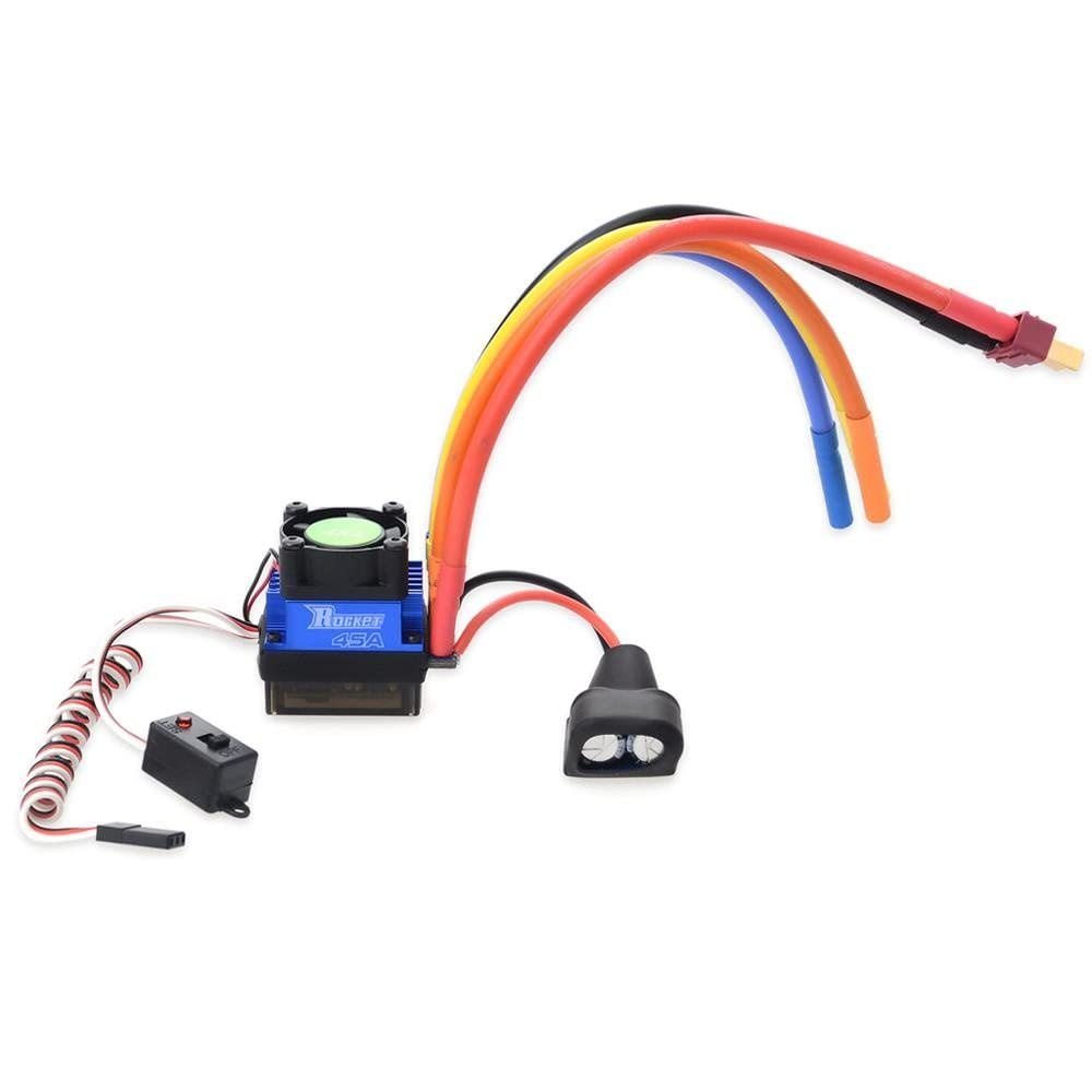 Hobby Rocket 45A ESC Brushles Electric Speed Controller Waterproof for 1/10 1/12 RC Car Traxxas Crawler 3650 F540 Motor