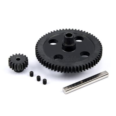 Steel Metal Spur Diff Main Gear 62T Reduction + 17T Pinion Motor Gear 0015 0088 for WLtoys 12428 12423 1/12 RC Car Crawler Parts