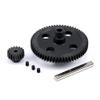 Steel Metal Spur Diff Main Gear 62T Reduction + 17T Pinion Motor Gear 0015 0088 for WLtoys 12428 12423 1/12 RC Car Crawler Parts view 1