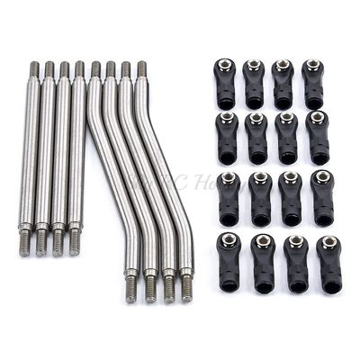 RC Steering Linkage Set RC Steering Link Rod End Stainless Steel Fit for Axial Capra AXI03004 Remote Control Car Parts