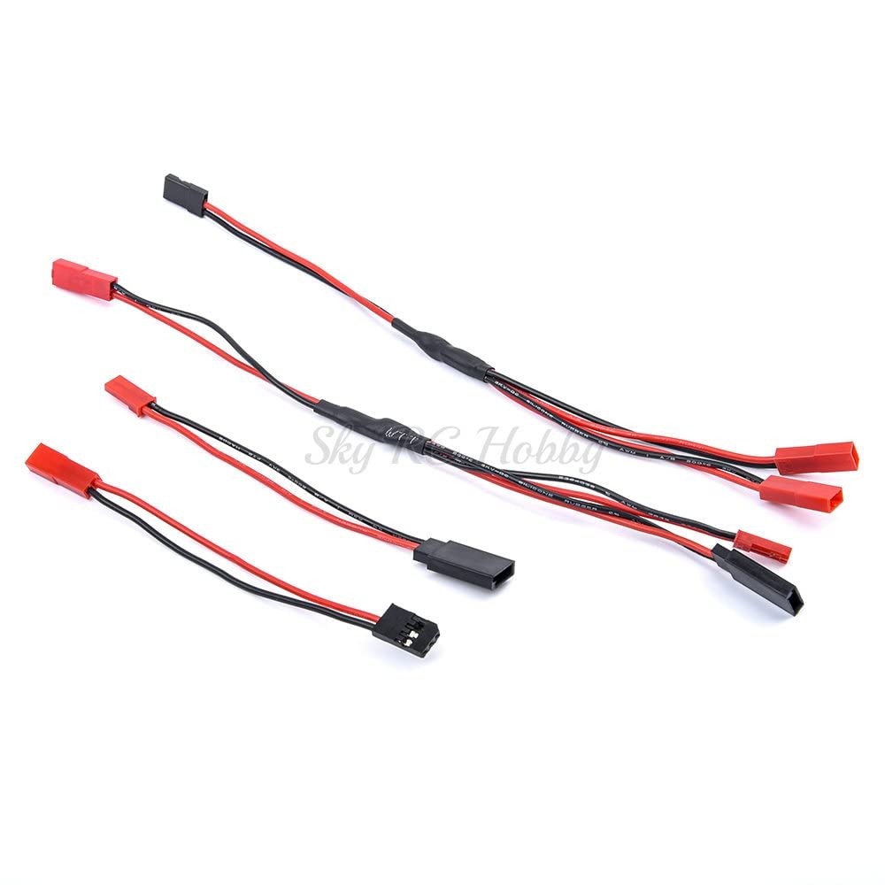 Servo Wire Y Splitter Harness Parallel Adapter JST Male/Female to JR Male/Female for RC Car Drone