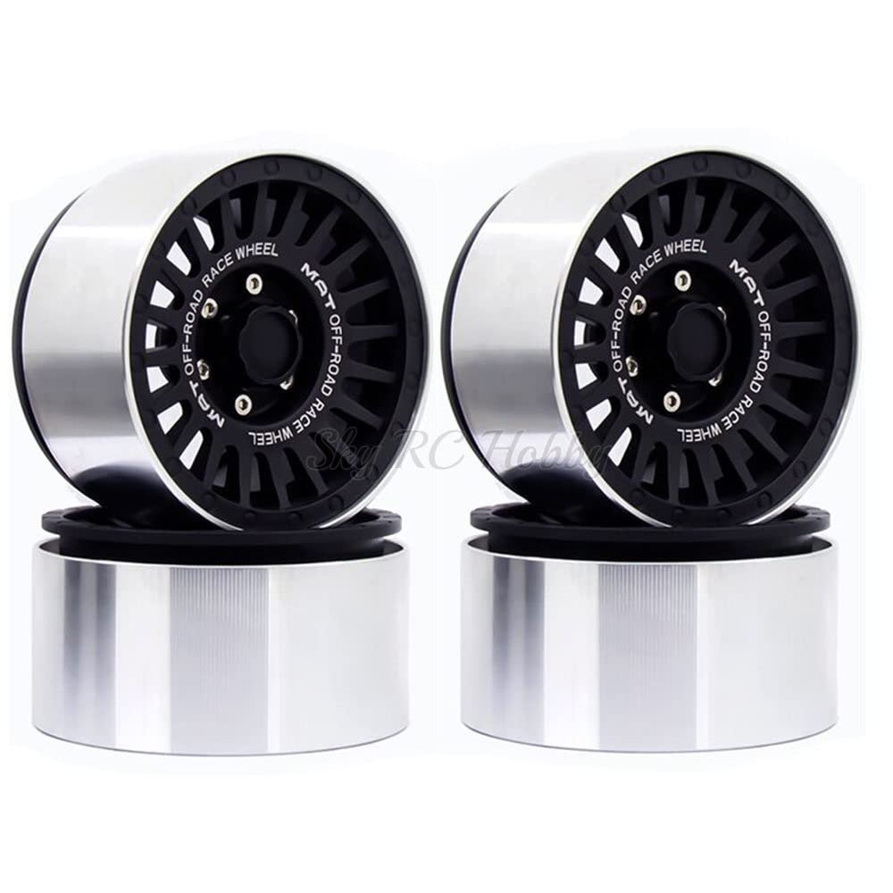 2.2 inch Alloy 1:10 RC Car Wheels Hub Tracked Vehicle Trx4 Mustang D90 D110 Axial Scx10 90046 Jimny Cfx Vs4-4PCS