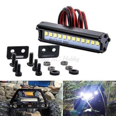 1:10 RC Car Universal 55mm 12 LED Roof Light for Axial SCX10 90046 RC Rock Crawler Truck Body Shell Lights Climbing Car Parts