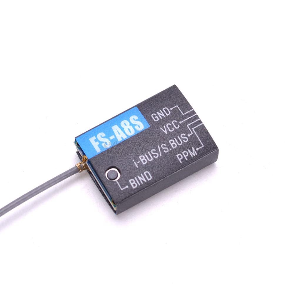 FS-A8S 2.4G 8CH Mini Receiver with PPM i-Bus SBUS Compatible Turnigy Evolution FS i6 FS i6S I6X for RC FPV Quadcopter