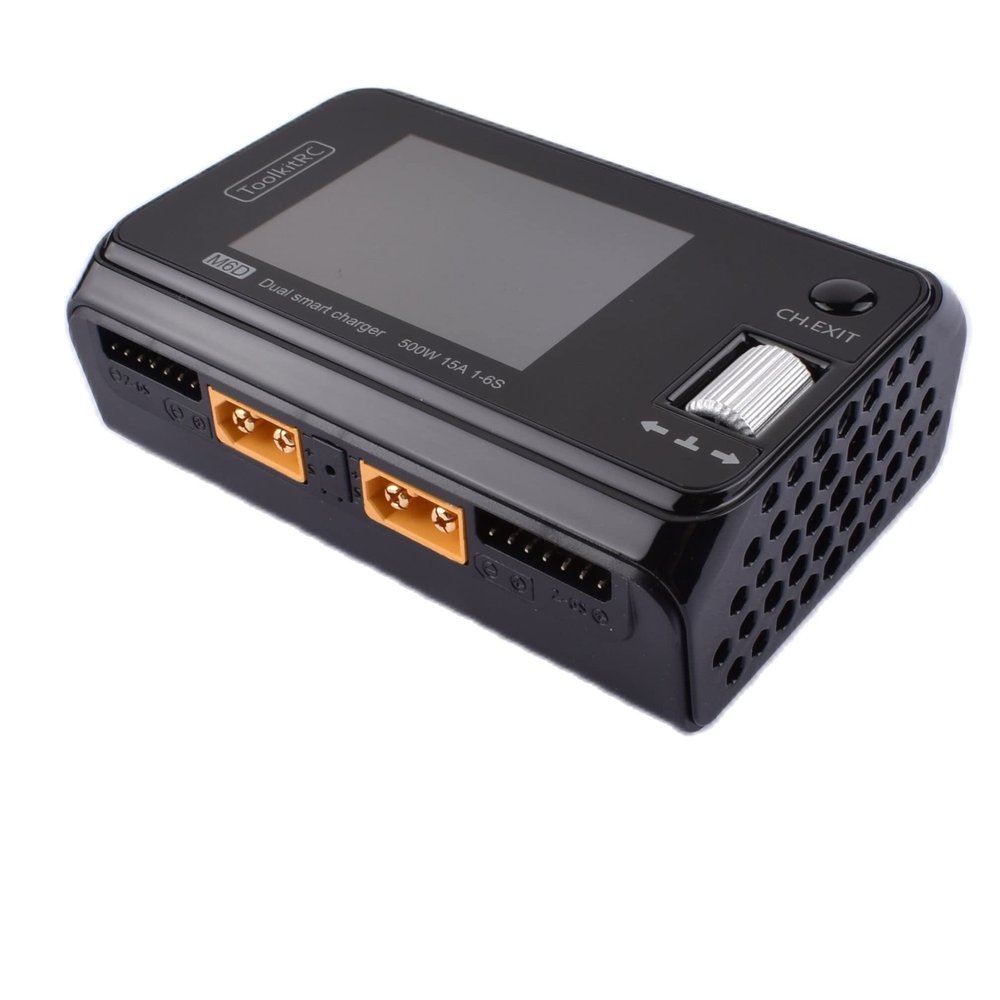 M6D 500W 15A DC Dual Channel Mini Smart Charger Discharger for 1-6S Lipo Battery RC FPV Drone