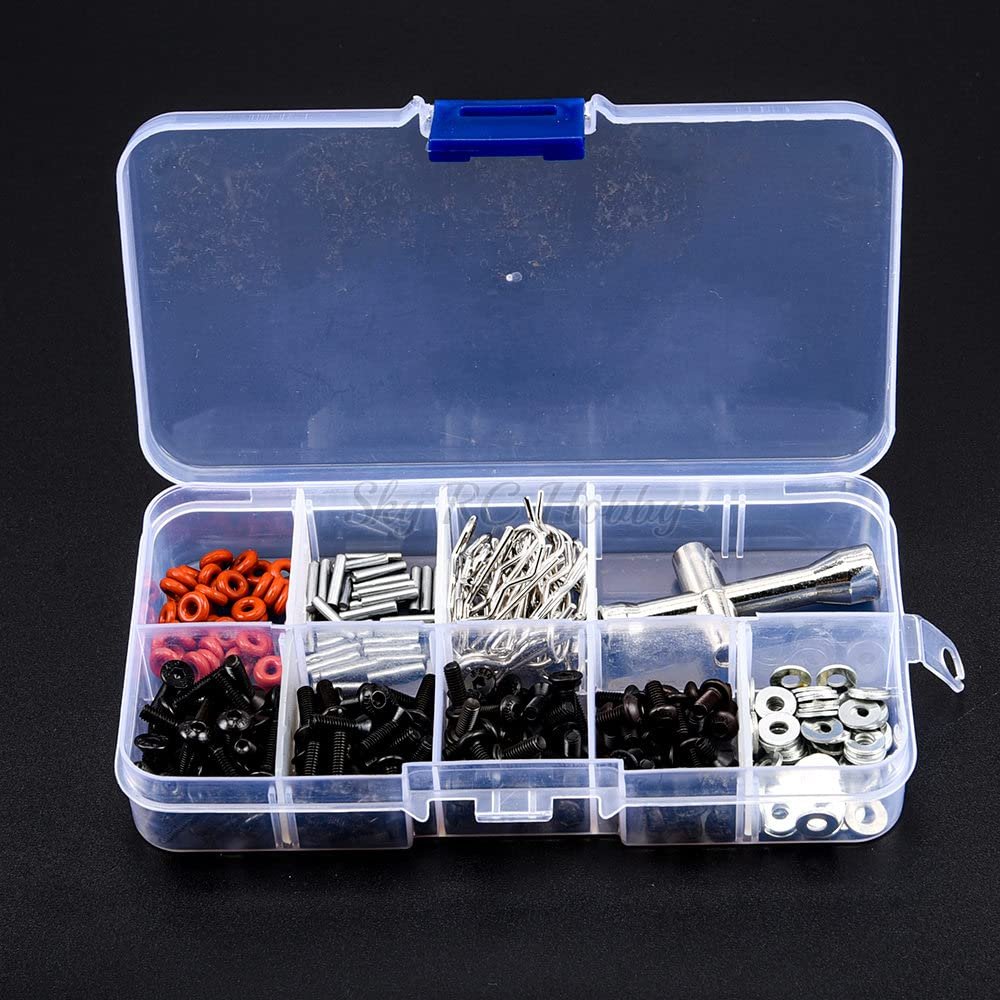270PCS Very Practical Special Repair Tool and Screws Box Set Include Hexagon Wrench for 1/10 HSP Traxxas Axial SCX10 RC Car Part