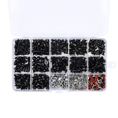 500PCS RC Car Screws M3/M4/E Buckle/Shell Buckle/Screw Nuts/Hex Screws/Plugs for HSP Wltoys Traxx Axial SCX10 90046 1:10 RC Part
