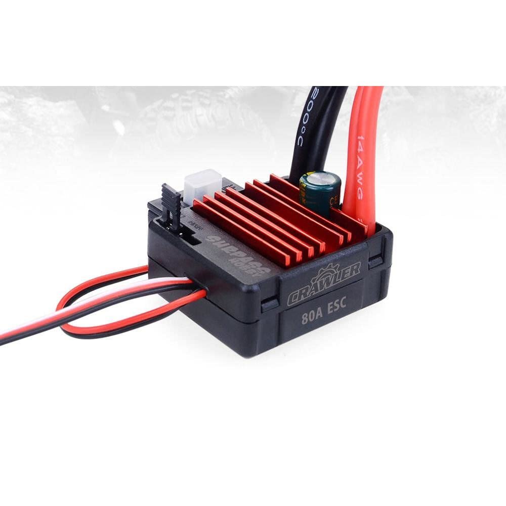 Hobby ESC Waterproof 80A for 540 550 Brushed Motor for Tamiya Kyosho TRAXXAS WLtoys 1/10 Crawler RC Car