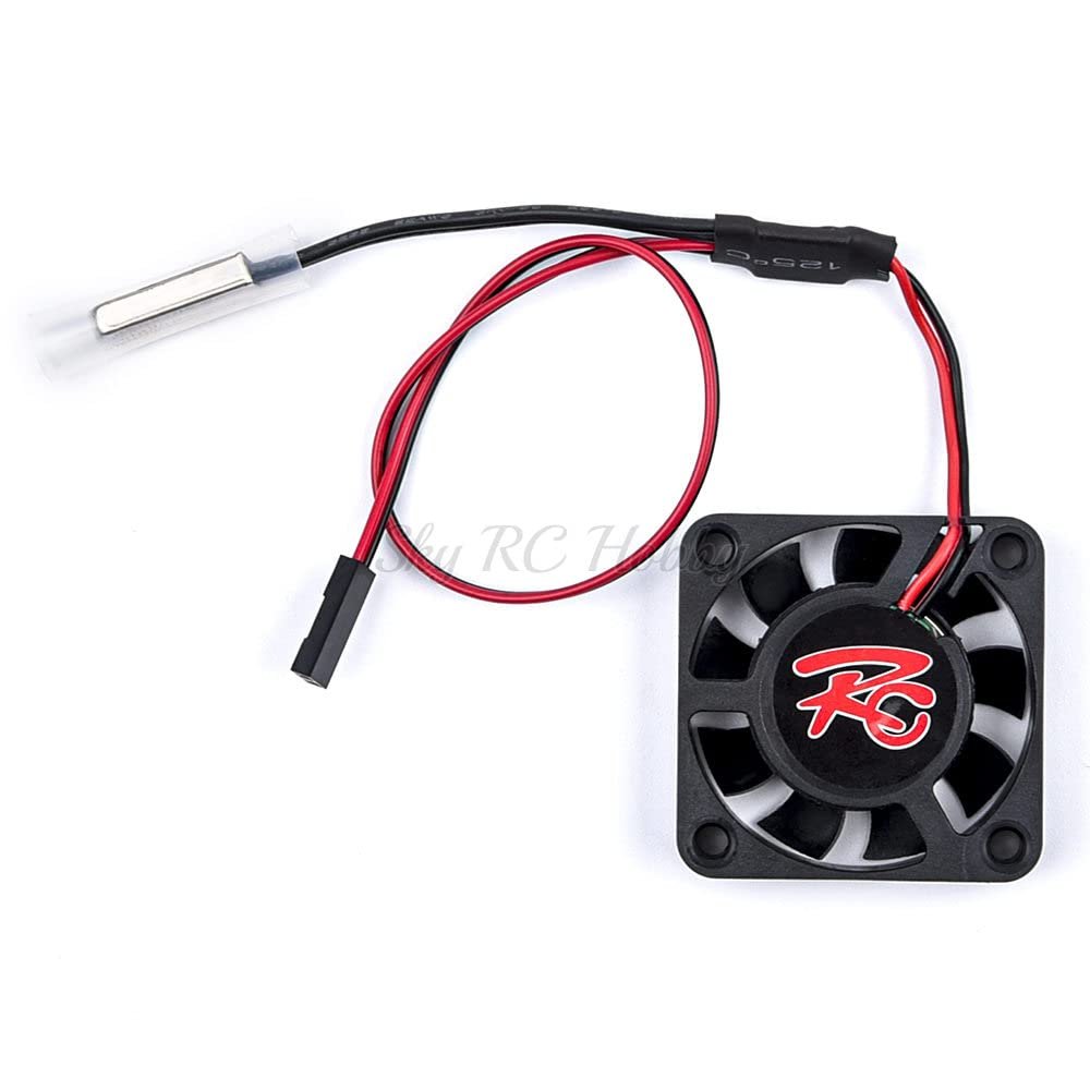CNC Aluminum Alloy Material Cooling Fan with Thermal Sensor for 1/8 1/10 RC Buggy Car Motor Clamp Heatsink 4268 4274 Motors