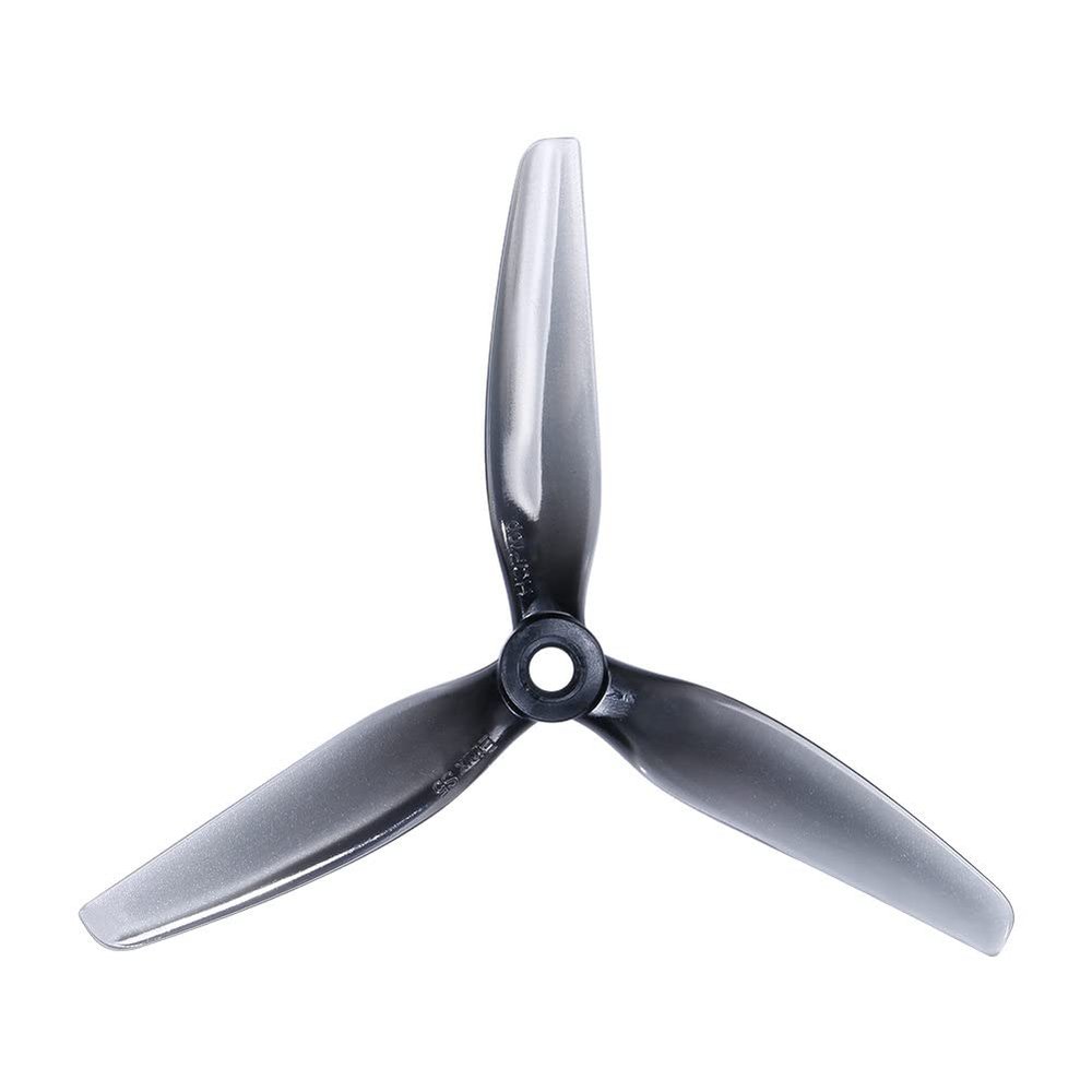 2Pairs HQProp Ethix S5 5X4X3 5040 5inch 3-Blade PC Propeller Gray for RC FPV Racing Freestyle 5inch 4S 6S Drones