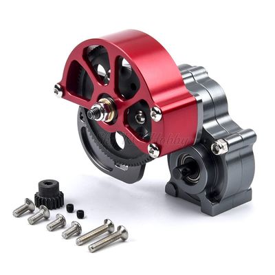 Complete Metal Gearbox Middle Transmission Box with Motor Gear for 1/10 1:10 RC Crawler Car Axial SCX10 Upgrade Parts