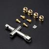 4PCS 7mm Brass Extended Hex Wheel Hubs RC Wheel Spacers Brass Extended Combiner w/Cross Wrench for SCX24 1/24 RC Crawler Car view 2