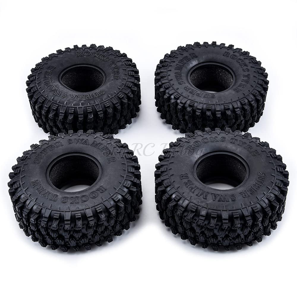 4PCS 120MM 1.9" Rubber Rocks Tyres/Wheel Tires 1.9 inch for 1:10 RC Rock Crawler Axial SCX10 90047 D90 D110 TF2 Traxxas TRX4