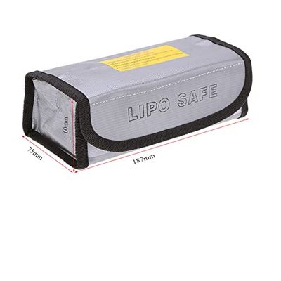 185x75x60mm Square RC LiPo Battery Safety Fireproof Bag Safe Guard Battery Protection Charging Sack for RC Toy Battery