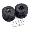 4PCS Aluminum Alloy RC Beadlock Wheels Wheel Rims Hub with Tire for 1/24 1:24 Axial SCX24 AXI90081 Deadbolt RC Crawler Car view 2