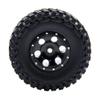 4PCS Aluminum Alloy RC Beadlock Wheels Wheel Rims Hub with Tire for 1/24 1:24 Axial SCX24 AXI90081 Deadbolt RC Crawler Car view 3