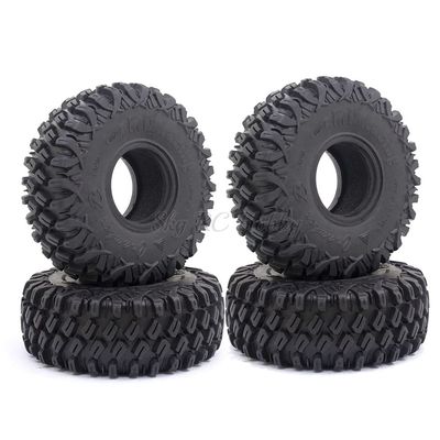 4PCS RC 120MM 1.9" Rubber Rocks Tires for 1:10 RC Rock Crawler Axial SCX10 D90 TRX-4 CC01 SCX10 III