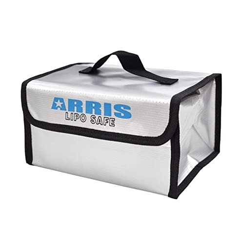 215x155x115mm Fireproof LiPo 2s 3s 4s Battery Portable Explosion-Proof Safe Bag Protective RC Batteries Storage Handbag Size L