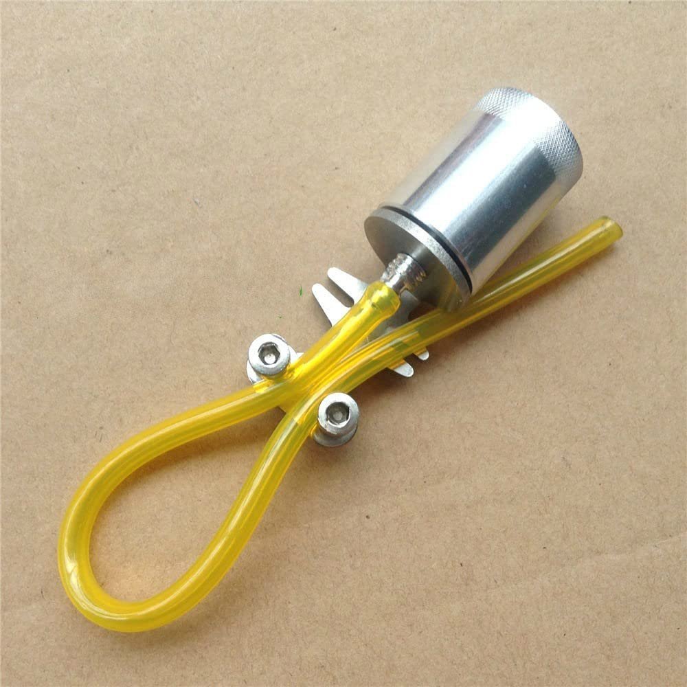 RC Gasoline Ship Racing Boat Model Aluminum Alloy Lubricating Oil Cup+Stainless Steel Bracket+200MM Tube for Flexible Shaft